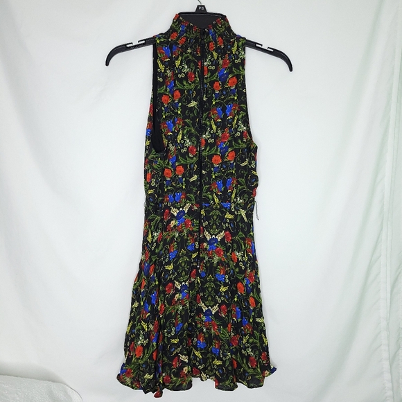 ALICE & OLIVIA Chelsea Palace Smocked Neck Floral Halter Mini Dress Sz.0 (NWT) - Picture 15 of 15
